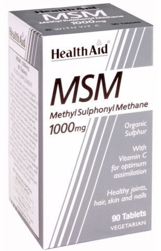 HealthAid MSM Metylsulfonylmetan 1000 mg 90 tabletter