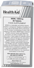 MSM Metylsulfonylmetan 1000 mg 90 tabletter MSM Metylsulfonylmetan 1000 mg 90 tabletter