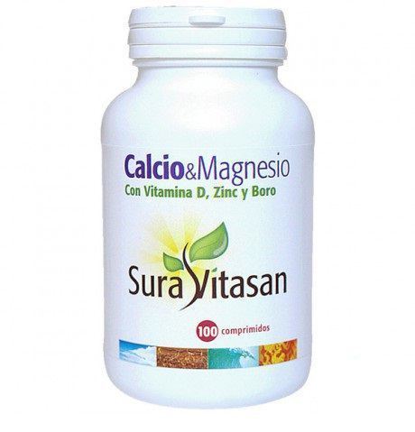 Sura Vitasan Kalcium och magnesium + vitamin D + zink + bor 100 kapslar