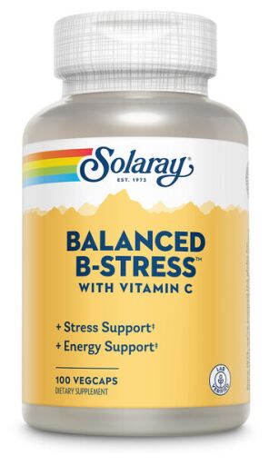 Solaray N&auml;ringsm&auml;ssigt balanserad B-Stress 100 vegetabiliska kapslar