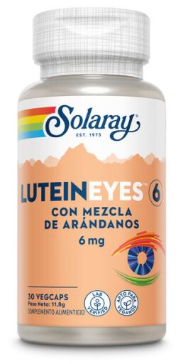 Solaray Lutein &Ouml;gon 6 mg 30 kapslar