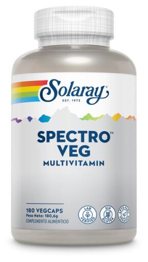Solaray Vegetarian Spectrum Multivitamin 180 vegetabiliska kapslar
