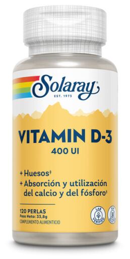 Solaray Vitamin D 400 IE 120 p&auml;rlor