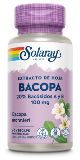 Solaray Bacopa 100 mg 60 vegetabiliska kapslar