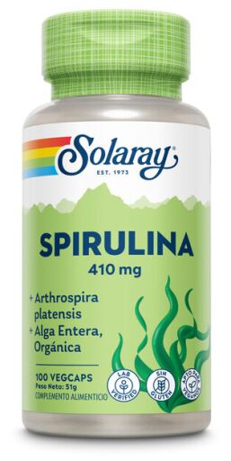Spirulina 410 mg 100 vegetabiliska kapslar