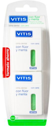 Vitis Dental Tejp med Fluor och Mint 2x50 ml