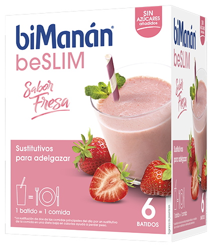 biMan&aacute;n beSlim Strawberry Shake 6 enheter