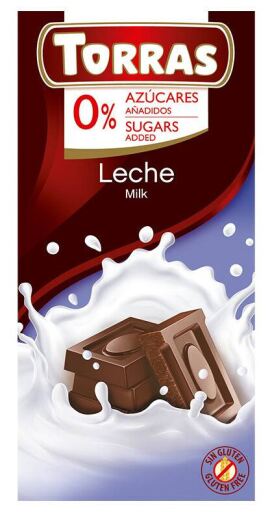Sockerfri mjölkchoklad 75 gr