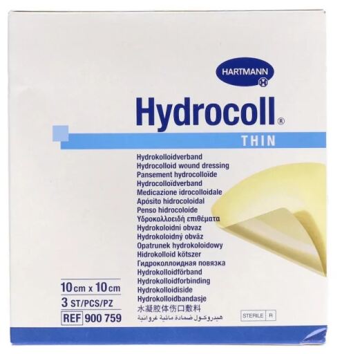 Hydrocoll Tunn Förband 10x10 cm 3 Enheter