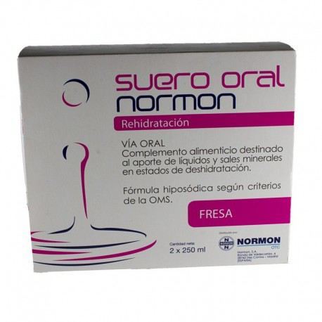 Normon Strawberry Oral Serum 2 Pack 250 ml