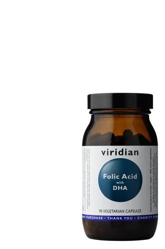 Viridian Folsyra med DHA 90 vegetabiliska kapslar
