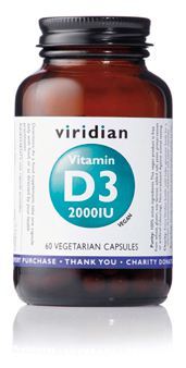Viridian Vitamin D3 2000 IE 60 vegetabiliska kapslar
