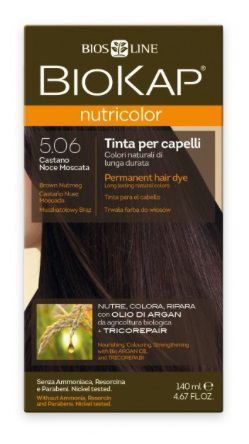 Biokap Nutricolor H&aring;rf&auml;rgning 5,06 Kastanj Muskot 140 ml