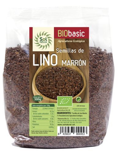 Sol Natural Ekologiska bruna linfr&ouml;n 500 gr