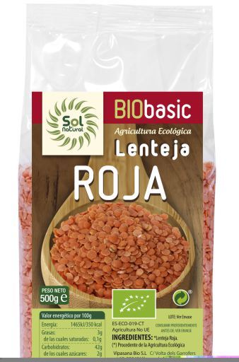 Ekologiska röda linser 500 gr