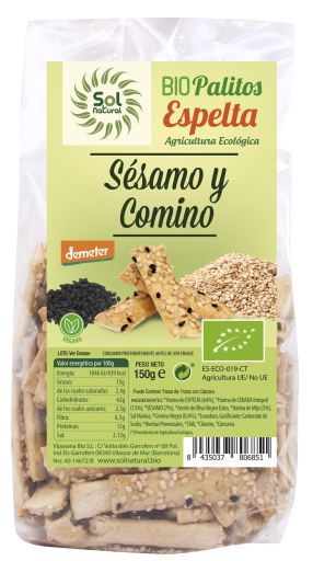 Sol Natural Ekologisk svart sesam och spiskummin 150 g