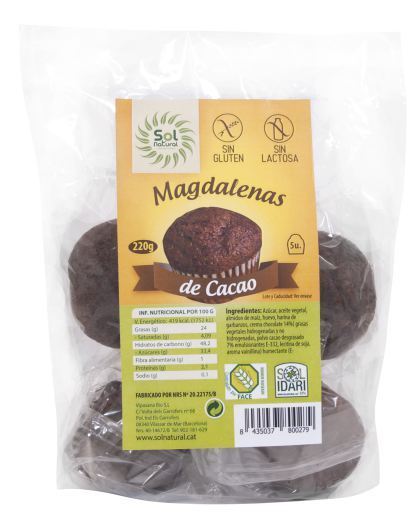 Sol Natural Superchokladmuffins 5 enheter 190 gr