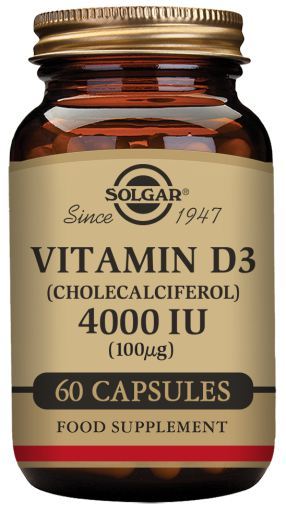 Vitamin D3 UI 100 mcg grönsakskapslar