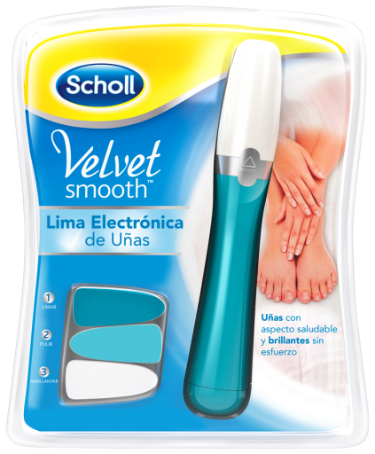 Velvet Smidig elektrisk nagelfil blå naglar