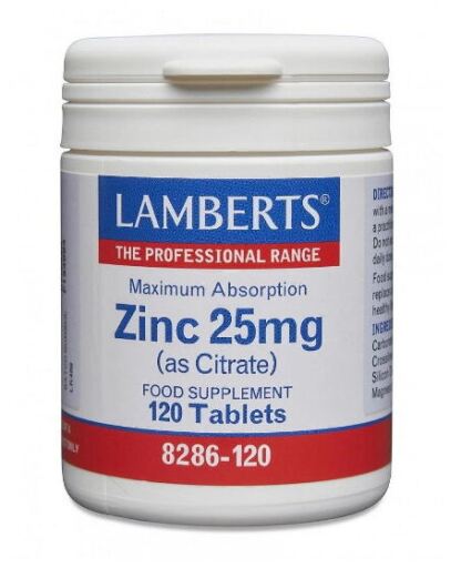 Lamberts Zink 25 mg Dagligt mineralintag 120 tabletter