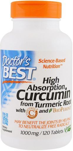 Högabsorberande curcumin från gurkmejarot med C3 1000 mg 120 tabletter