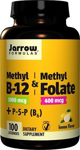 Metyl B12 &amp; metylfolat 400 mg Lemon 100 tabletter