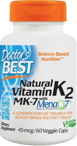 Naturligt vitamin K2 MK7 med menaQ7 45 mcg 60 vcaps