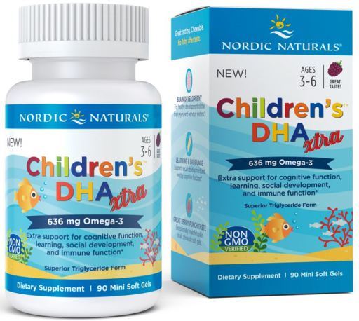 DHA Xtra för barn 636 mg Omega-3 90 mini Mjuka kapslar