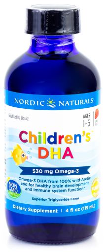 DHA Strawberry för barn 530 mg Omega-3 119 ml