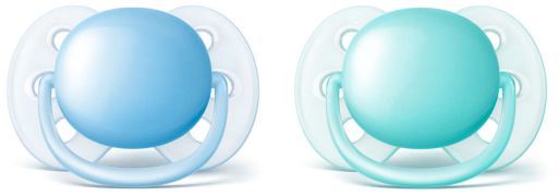 Ultrasoft Pacifiers 0 till 6 m&aring;nader Blue 2 enheter
