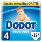 Torra babystorlek 4 med 124 enheter fr&aring;n 8 till 14 kg + 128 v&aring;tservetter