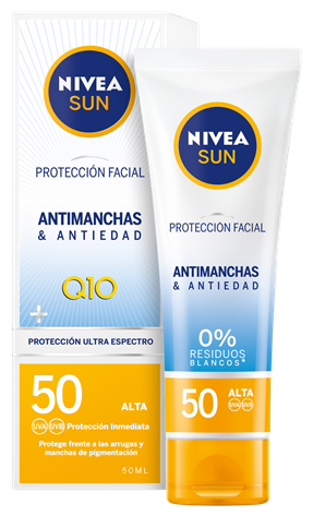 Sol UV Ansiktsskydd Anti-Stain &amp; Anti-Aging Q10 SPF 50+ 50 ml