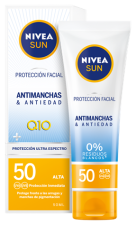 Sol UV Ansiktsskydd Anti-Stain &amp; Anti-Aging Q10 SPF 50+ 50 ml