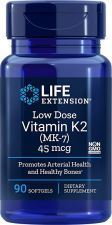 Vitamin K2 MK-7 L&aring;g Dos 45 mcg 90 P&auml;rlor