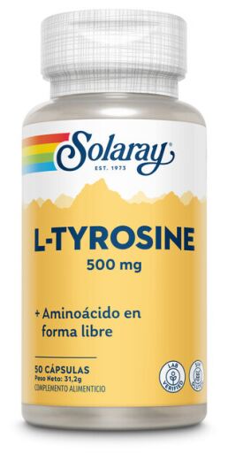 Solaray L-Tyrosin 500 mg 50 vegetabiliska kapslar