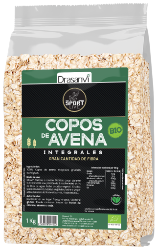 Drasanvi Organic Sport Live Fullkorn Havreflingor 1 kg
