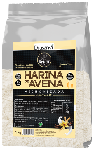 Drasanvi Sport live Vanilj Havremj&ouml;l 1 kg