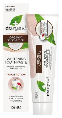 Dr. Organic Ekologisk kokosolja tandkr&auml;m 100 ml