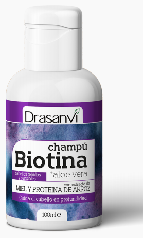 Drasanvi Biotin och Aloe Vera schampo f&ouml;r f&auml;rgat och k&auml;nsligt h&aring;r