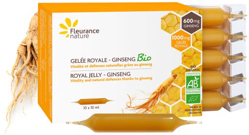 Fleurance Nature Royal Jelly Ginseng Bio 10 ampoules