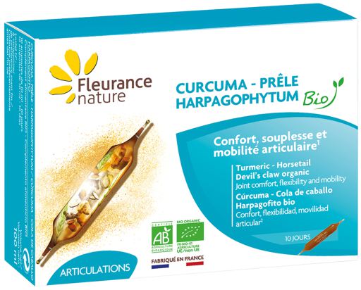 Fleurance Nature Gurkmeja Harpagofito Horsetail Organic 40 kapslar