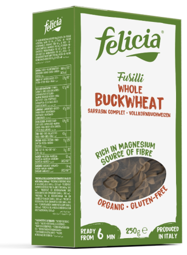 Felicia Bio Fullkorn Saraceno Fusilli Pasta 250 gr