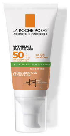 La Roche Posay Anthelios Dry Touch Gel med anti-glansf&auml;rgad toning SPF 50+ 50 ml