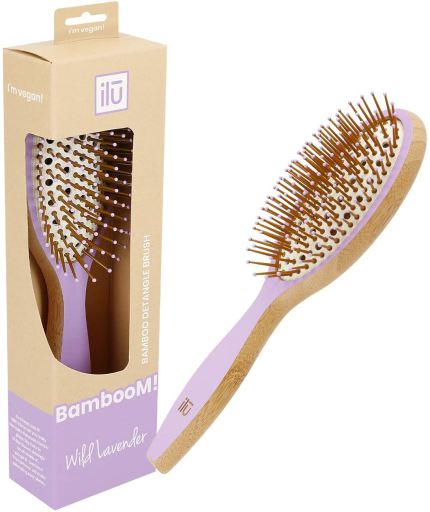 Tools For Beauty Medium Vild Lavendel Oval Bambu Detangling Borste