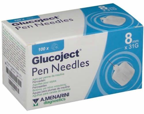 Glucoject insulinnål 31gx8mm 100 enheter