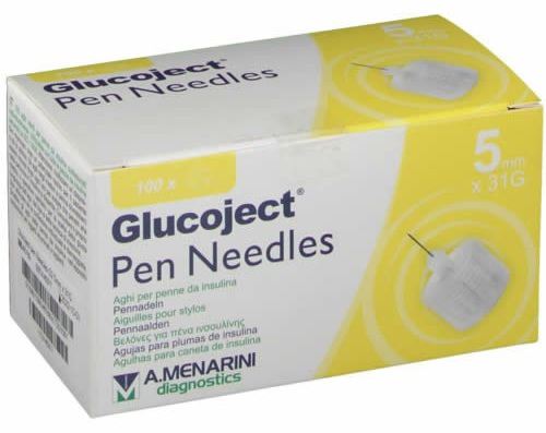Menarini Glucoject insulinn&aring;l 31gx5mm 100 enheter