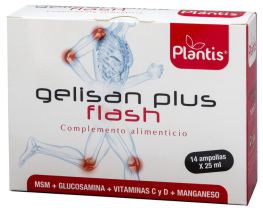 Artesania Agr&iacute;cola Gelisan Plus Flash Glucosamine Gurkmeja Msm 14 injektionsflaskor