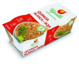 Ekologisk förkokt vit quinoa och rött quinoaris 2 x 125 gr