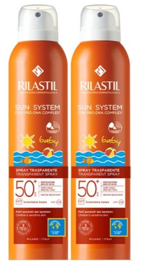 Rilastil Sun System Transparent Baby Spray SPF50+ 2 x 200 ml