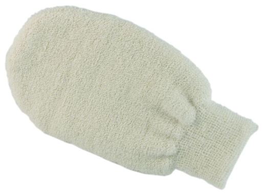 Exfolierande duschhandske för nässlor och bomull